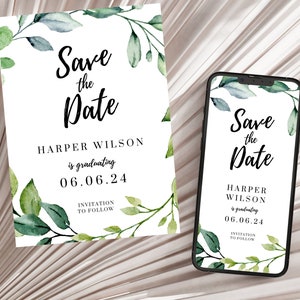Save The Date Graduation Invitation High School Graduation Save The Date Graduation Save The Date Evite Digital Save The Date For Graduation