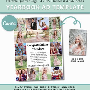 Yearbook Ad Template Quarter Page Yearbook Ad Canva Template Senior Yearbook Ad Quarter Page Senior Yearbook Template Canva Yearbook Ad