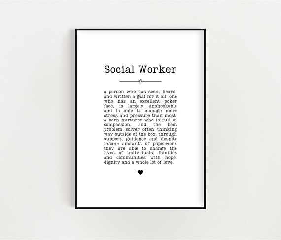 Social Worker Wall Art Social Worker Printable Social Worker - Etsy