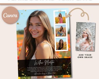 Yearbook Ad Full Page Canva Template: Senior Dedication (8.5x11 & 9x12) (Digital Download)
