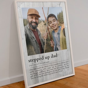 Sentimental Gift For Step Dad Stepped Up Dad Picture Gift For Wedding Day Step Dad Of Bride Bonus Dad Wedding Gift Bonus Dad Photo Gift