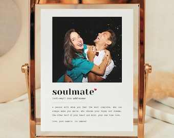 Soulmate Definition Photo Print: Anniversary Gift for Him (Digital Download)
