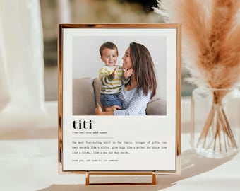 Titi Definition Print: New Aunt Gift, Pregnancy Reveal (Digital Download)