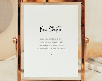 New Chapter Farewell Gift Print, Coworker Leaving (Digital Download)