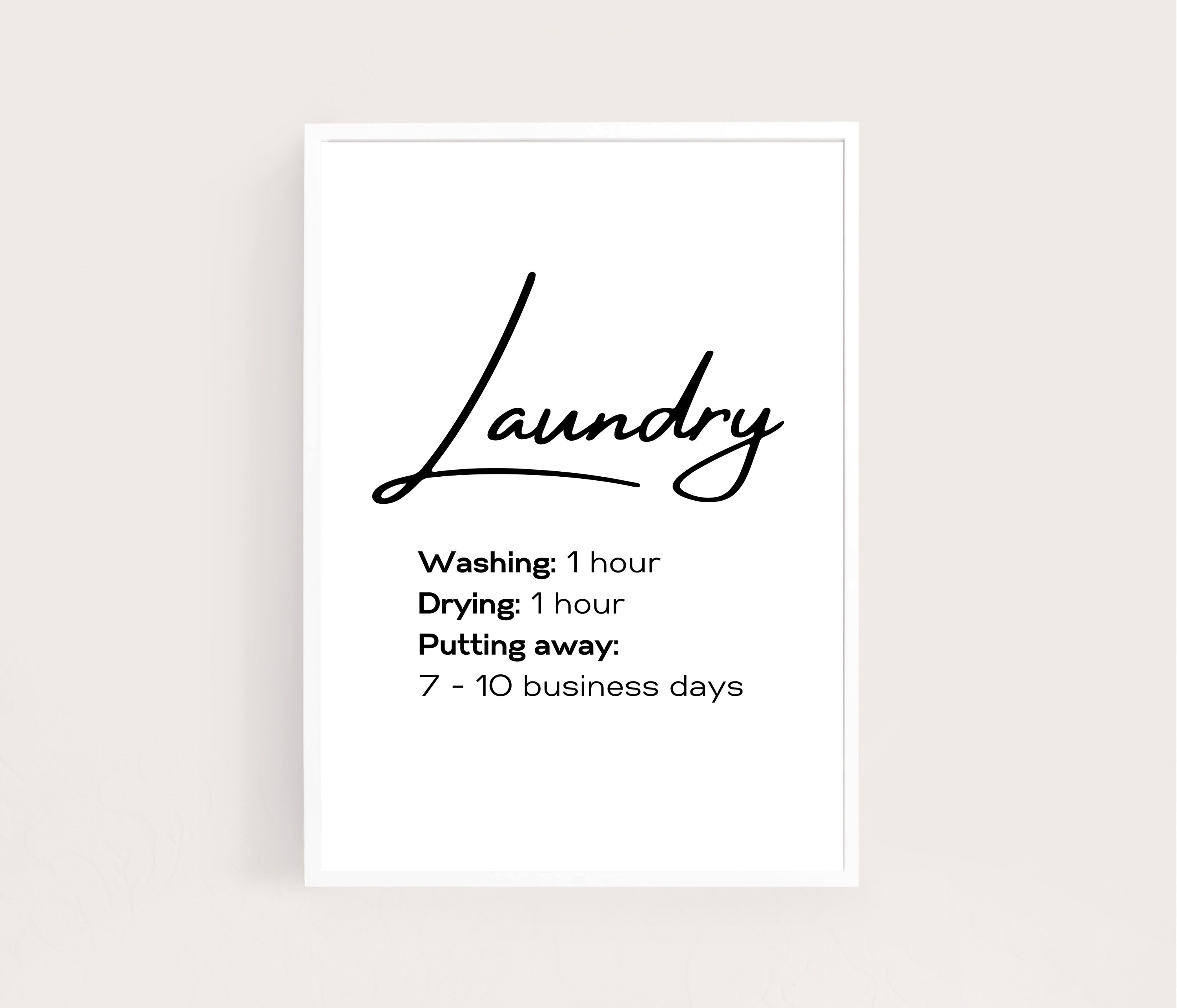 Impresión de lavandería arte minimalista de la pared arte de | Etsy