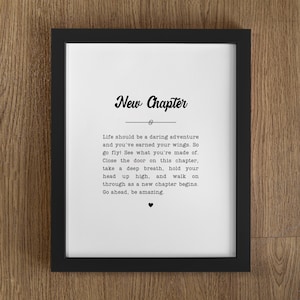 New Chapter Instant Download, Farewell Gift For Coworker, New Chapter Sign, Goodbye Gift For Coworker, New Chapter Gift, New Beginnings Gift