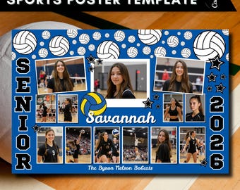 Heimkehr Beachvolleyball Poster Vorlage: Individuell anpassbarer Canva Sportdruck (Digitaler Download)