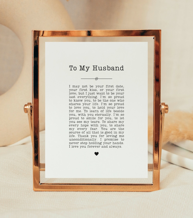 Husband Gift Sentimental, To My Husband, Gifts For Husband, One Year Anniversary Gift, Gift For Husband, First Home Gift To Husband image 1