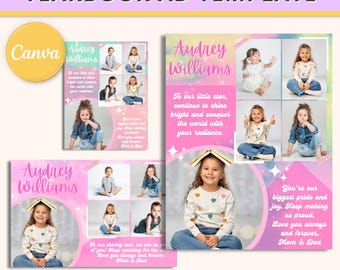 Yearbook Ad Template: Canva Editable Dedication Page (Digital Download)