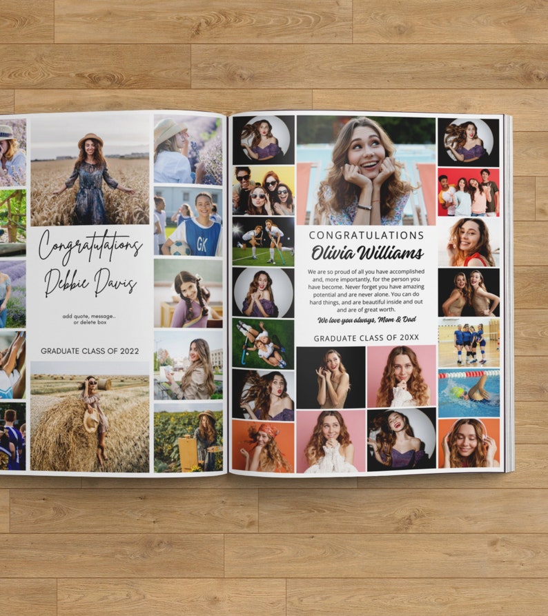 Senior Ad Yearbook Template Canva Bundle, 8 Full Page Designs Templates, Senior Yearbook Ad Templates, Full Page Yearbook Ad Template Bundle