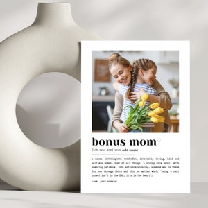 Gift For Bonus Mom Definition Step Mom Gift From Daughter Step Mom Personalized Gifts For Step Mom Mothers Day Gift For Mom Diy Printable