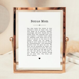 Stiefmutter Geschenk, Bonus Mama Geschenk, Geschenke für Bonus Mama, Geschenk für zweite Mutter, Stiefmutter Geschenk, Stiefmutter Geschenk, Bonus Mama Druck Digitaler Download
