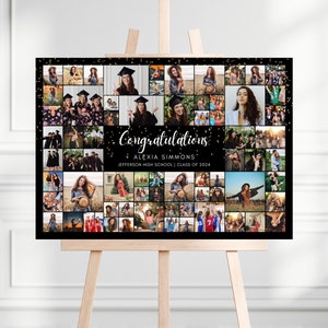Graduation Poster Template Editable, 68 Photos, 5 Canva Templates, Congrats Grad Poster, Collage Poster Board, Graduation Collage Poster