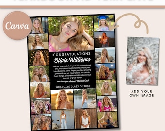 Senior Yearbook Ad Template: Full Page Tribute (Canva)