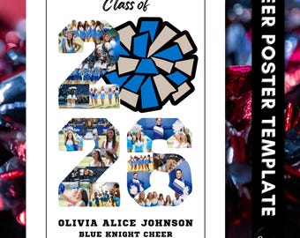 Senior Cheer Night Poster: Customizable Canva Template (Digital Download)