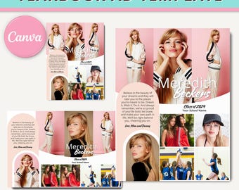 Senior Yearbook Ad Template: Full, Half, Quarter Page (Canva Editable)