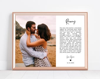 Regalo per l'anniversario di sobrietà per uomini, stampa con citazione sul recupero (download digitale)
