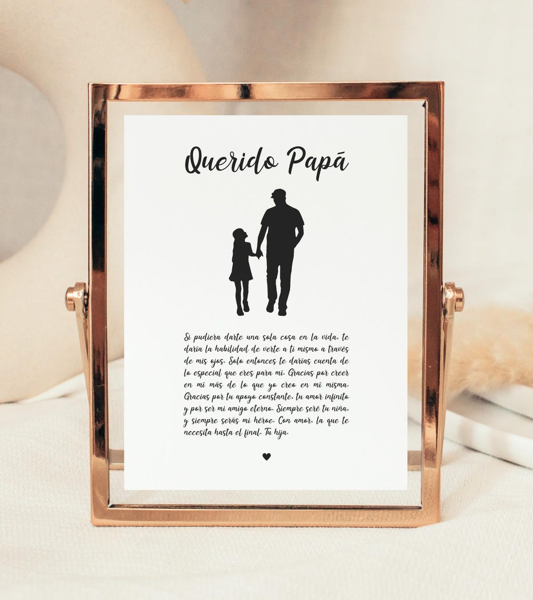 Querido Papa Spanish Print, Father Daughter Gift (digital Download