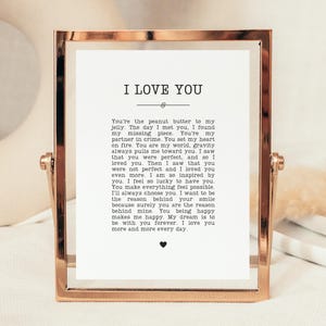 Sentimental Gifts For Boyfriend, I Love You Poster, Cute Boyfriend Gift, Sentimental Gifts For Husband, Why I Love You Instant Download