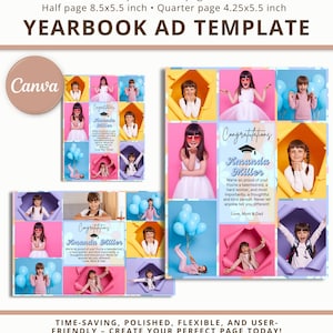 Yearbook Ad Template Elementary, Yearbook Ad Full Page Elementary, Yearbook Elementary School Ads Half Page, Yearbook Ad Quarter Page