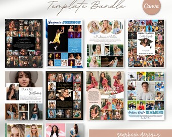 Senior Yearbook Ad Template Canva Bundle (Digital Download)