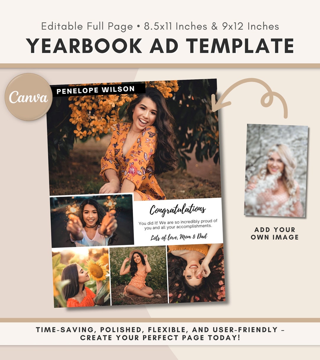 Yearbook Dedication Page Template, Yearbook Ad Template Full Page Canva Yearbook Dedication Page Template, Yearbook Ad Template Full Page Canva