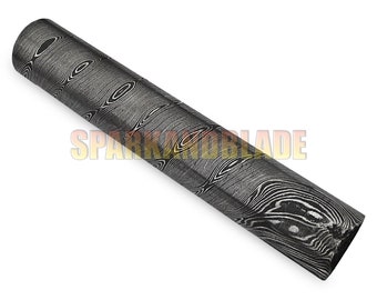 150x25 mm Handmade Damascus Steel Solid Round Bar-Rod-Jewelry Making