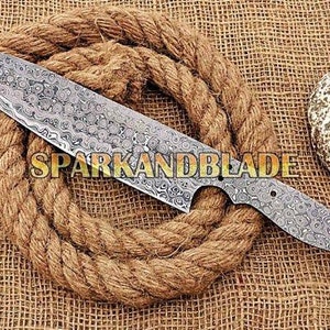 13&quot; long custom handmade Damascus steel chef knife blank blade kitchen knife YCL208