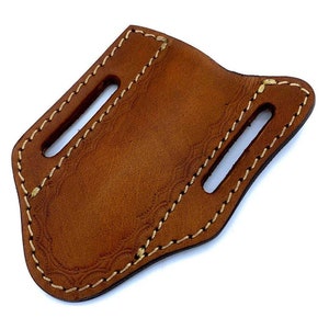 Gaine en cuir faite à la main de 5 "de long pour couteau pliant couteau de poche s'adapte jusqu'à 4" __ 5.5 " couteau de poche pliant fermé.USA3.