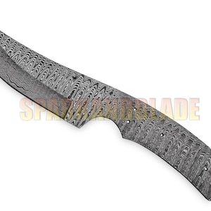 10&quot; long custom hand made Damascus steel blank blade hunting knife blank blade..YBR101L