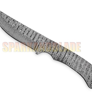 9&quot; long custom hand made Damascus steel blank blade hunting knife blank blade..YBR105