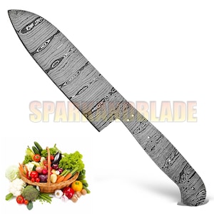 12&quot; long custom handmade Damascus steel chef knife blank blade kitchen knife blank blade..YCB13T