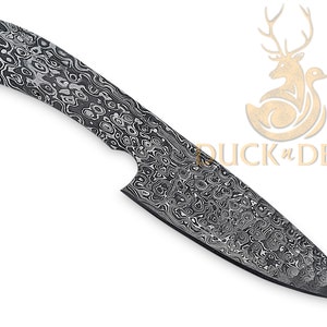 10.5&quot; long custom hand made Damascus steel chef knife blank blade kitchen knife blank blade. U210
