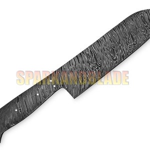 11&quot; long custom hand made Damascus steel chef knife blank blade kitchen knife blank blade..YCB13