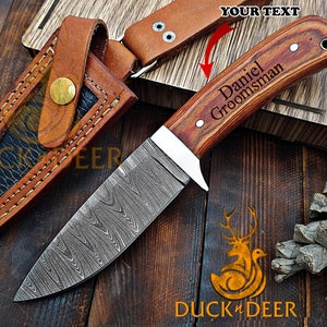 Personalized Knife for Groomsmen, Groomsmen Knives, Engraved Groomsman Knife, Groomsman Gift, Groomsmen Proposal, Engraved Hunting Knife