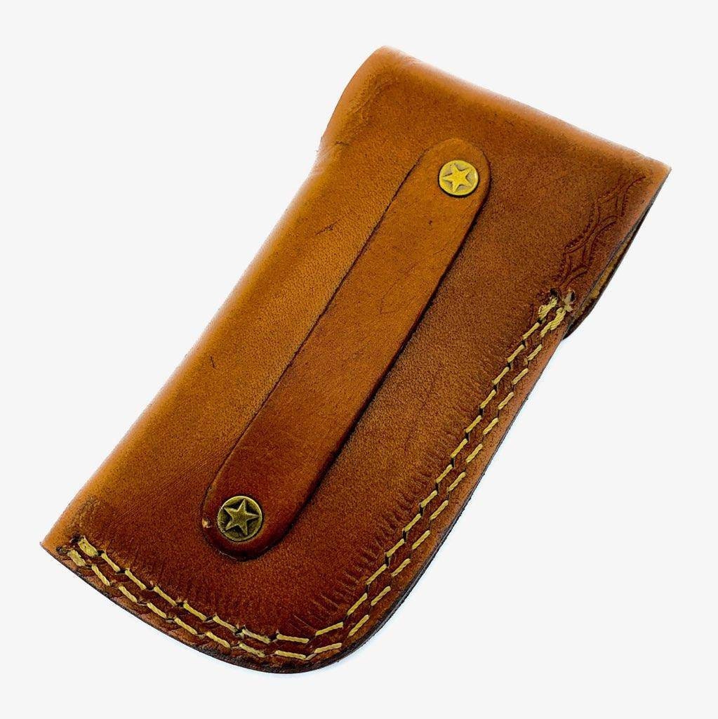 5 long custom handmade leather sheath for folding knife Etsy