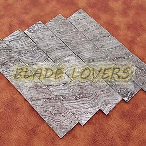 Set of 5 damascus billets 10" long custom handmade Damascus steel billet bar with 2" wide for knife making supply