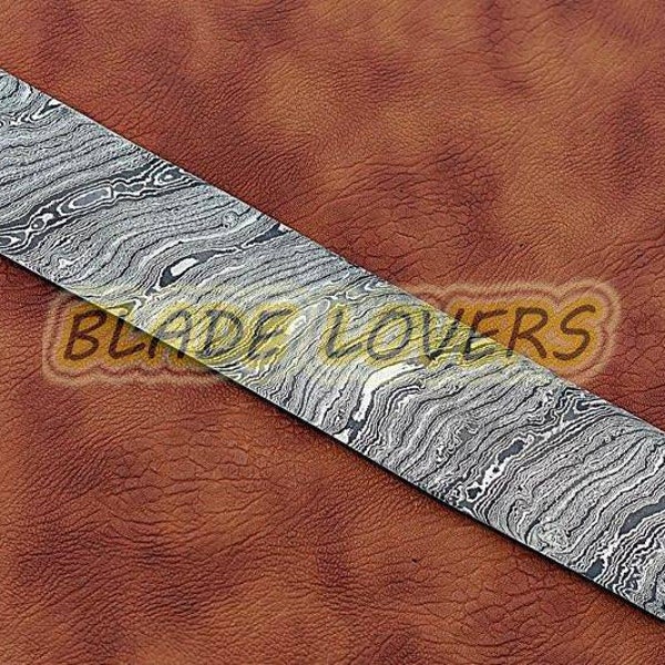 18" long custom handmade Damascus steel billet bar with 2" wide for knife making supply