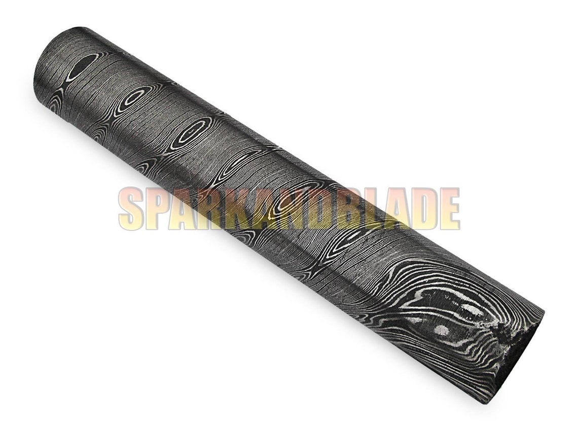 5.5 long custom handmade Damascus steel round bar with Etsy