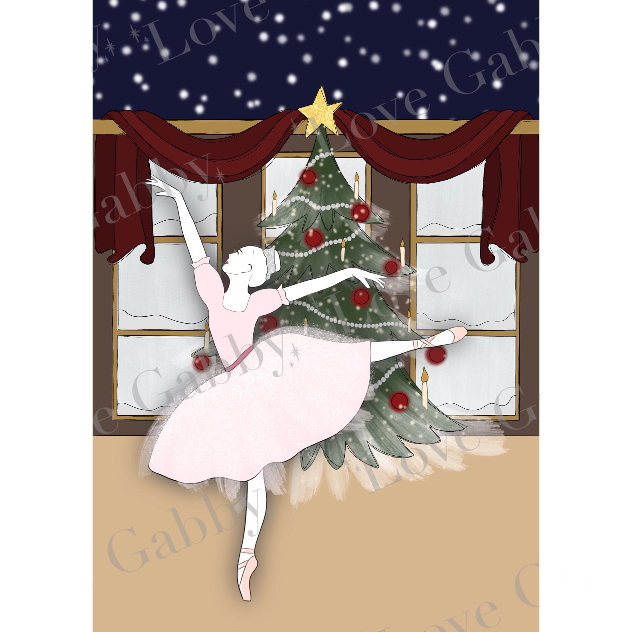 Nutcracker ballet inspired Christmas card Etsy