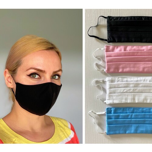 Keep Safe Face Mask With Adjustable Ear Loops and Nose Wire Etsy UK