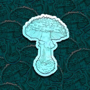 Holo fly agaric sticker