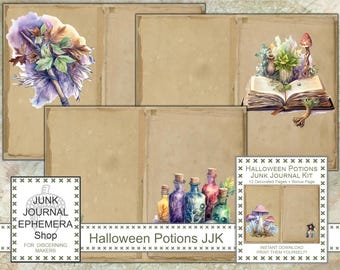 Kit de diario de pociones de Halloween