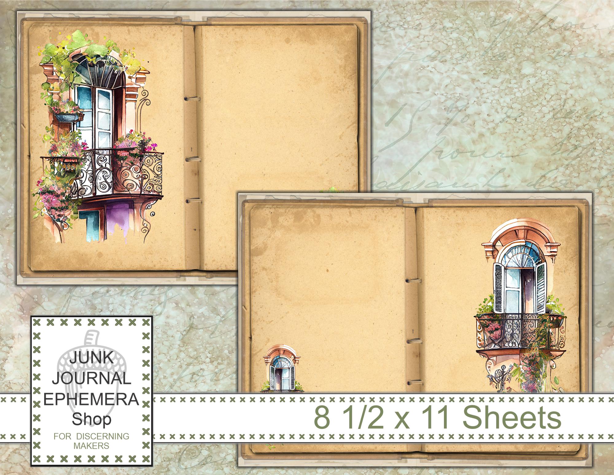 Vintage Balconies Junk Journal Kit - Etsy