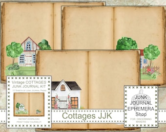 Vintage Cottages Junk Journal Kit