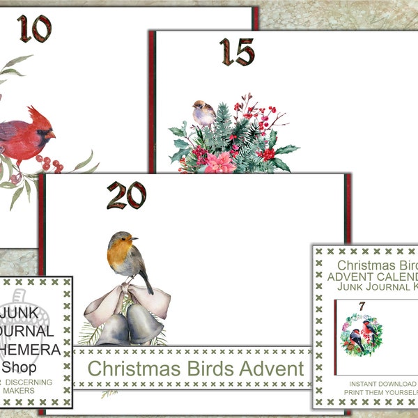 Bird Advent Calendar Etsy