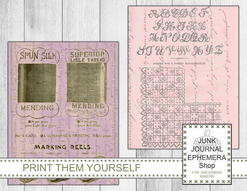 French Dressmaker Vintage Illustration Reverse Pages Etsy