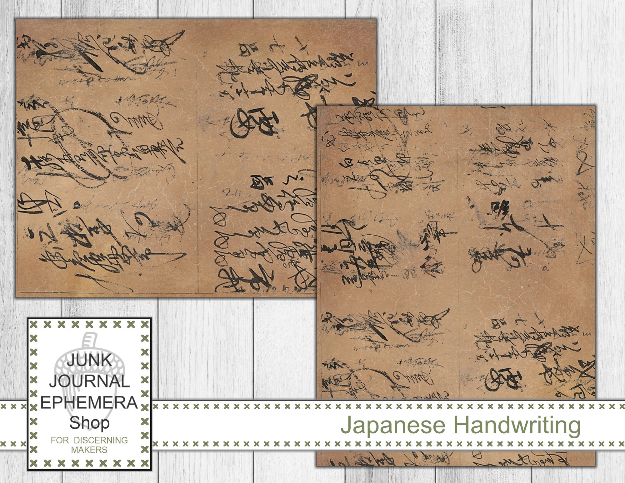 Japanese Writing Reverse Page Printable Papers - Etsy UK