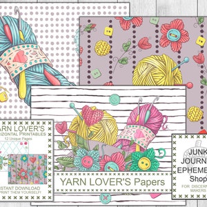 Papiers imprimables au format paysage Yarn Lover