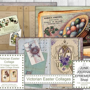 Victorian Easter Collage Pages, Easter, Vintage Easter, Easter Sunday, Easter Gift